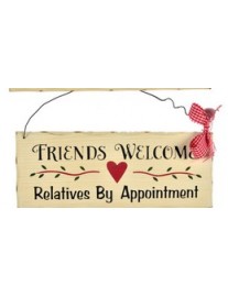 Country Kitchen Friends Welcome Wall Plaque 
